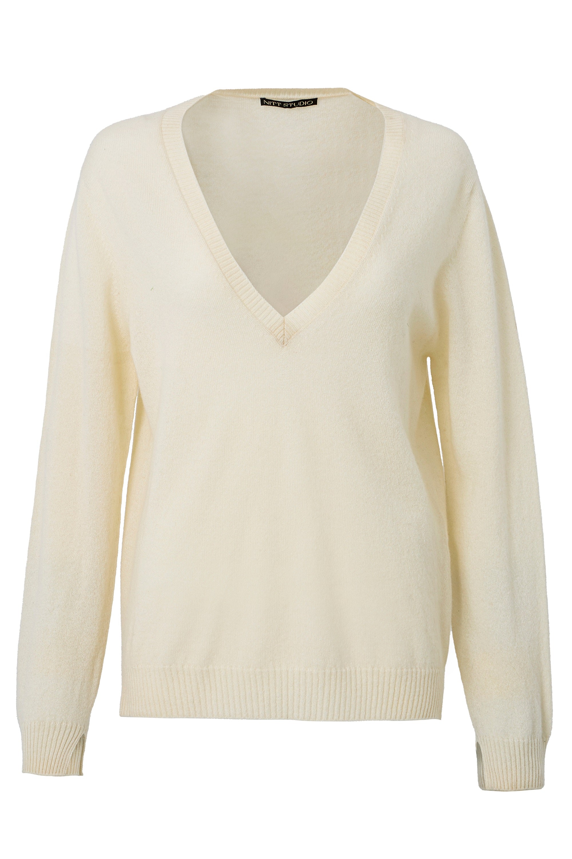 Diana Seamless Ultrafine V-Neck Cashmere Sweater